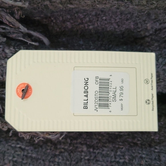 NWT Billabong Women's Cardigan Gray Size SP - Picture 7 of 8